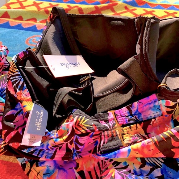 NWT 26 Swimsuits for All Plus Women’s Bathing Suit Bikini Tankini Top - Picture 7 of 9